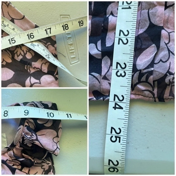 Milly New York women’s  black  floral sleeveless side zip silk blouse 6 mature - Picture 5 of 11